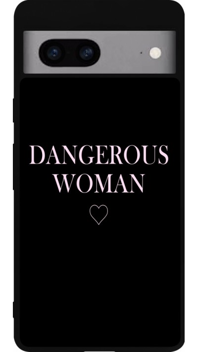 Google Pixel 7a Case Hülle - Silikon schwarz Dangerous woman