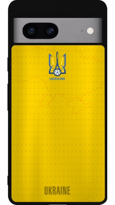 Google Pixel 7a Case Hülle - Silikon schwarz Fussballtrikot Ukraine