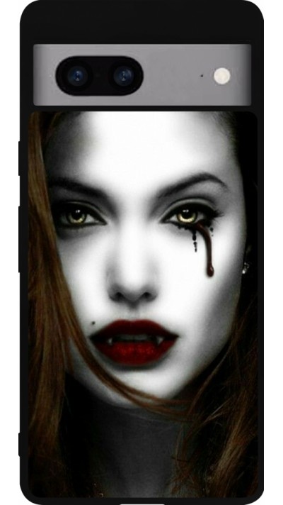 Google Pixel 7a Case Hülle - Silikon schwarz Halloween 2023 gothic vampire