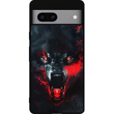 Google Pixel 7a Case Hülle - Silikon schwarz Halloween 2024 mad werewolf