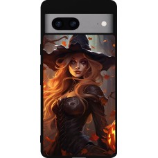 Google Pixel 7a Case Hülle - Silikon schwarz Halloween 2024 sexy witch