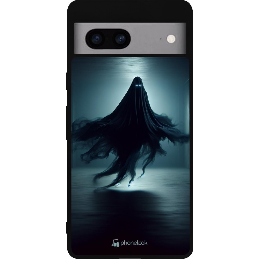 Google Pixel 7a Case Hülle - Silikon schwarz Halloween 2024 Spektraler Schatten