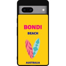 Google Pixel 7a Case Hülle - Silikon schwarz Pop Summer Destination Bondi