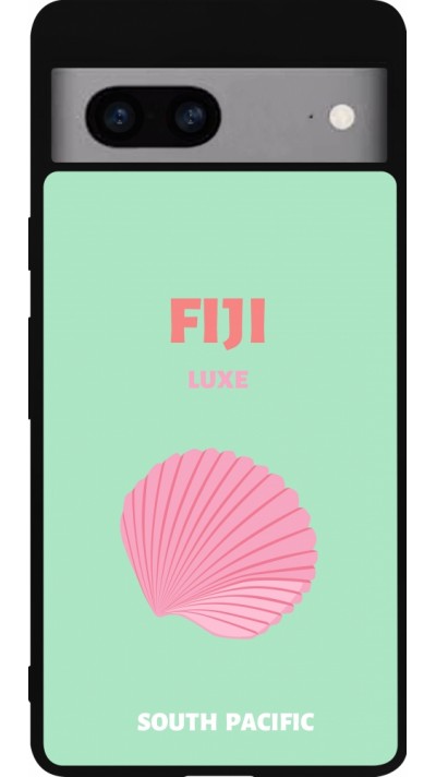 Coque Google Pixel 7a - Silicone rigide noir Pop Summer Destination Fiji