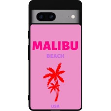 Google Pixel 7a Case Hülle - Silikon schwarz Pop Summer Destination Malibu