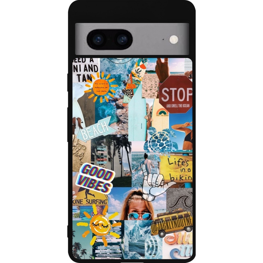 Google Pixel 7a Case Hülle - Silikon schwarz Summer 2021 15