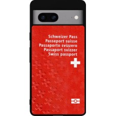 Google Pixel 7a Case Hülle - Silikon schwarz Swiss Passport