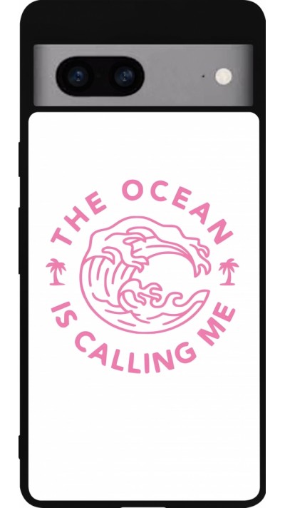 Google Pixel 7a Case Hülle - Silikon schwarz The Ocean is calling me