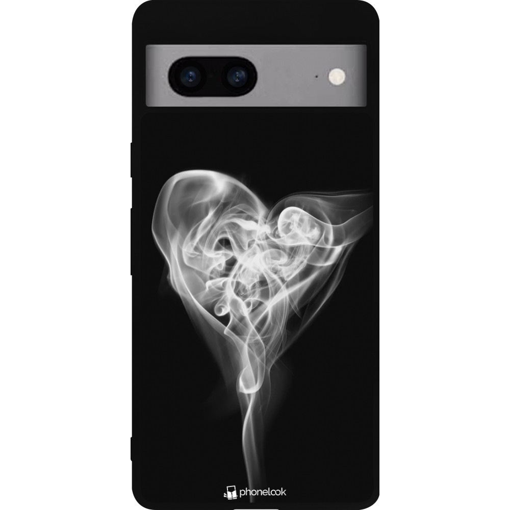 Google Pixel 7a Case Hülle - Silikon schwarz Valentine 2022 Black Smoke