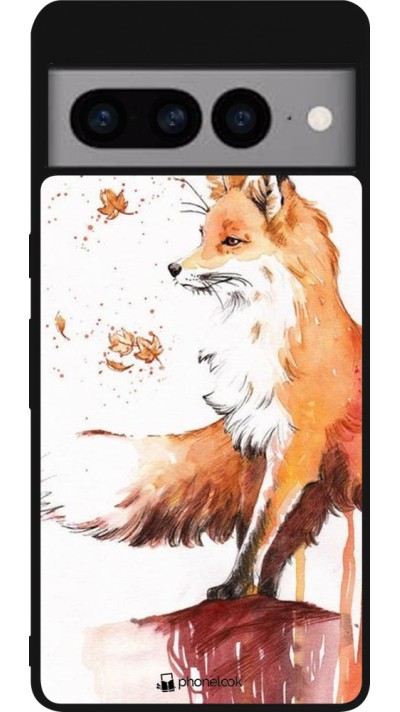 Google Pixel 7 Pro Case Hülle - Silikon schwarz Autumn 21 Fox