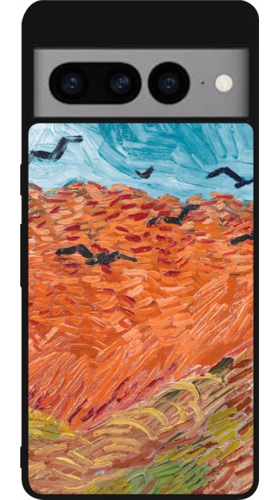 Google Pixel 7 Pro Case Hülle - Silikon schwarz Autumn 22 Van Gogh style