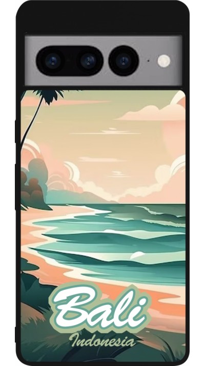 Google Pixel 7 Pro Case Hülle - Silikon schwarz Bali Landscape