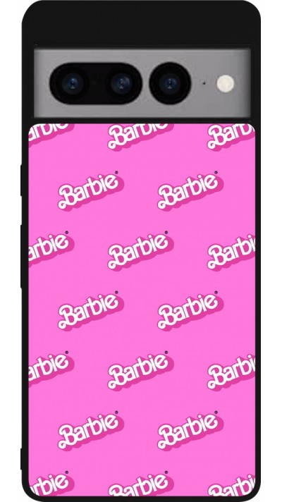 Google Pixel 7 Pro Case Hülle - Silikon schwarz Barbie Pattern