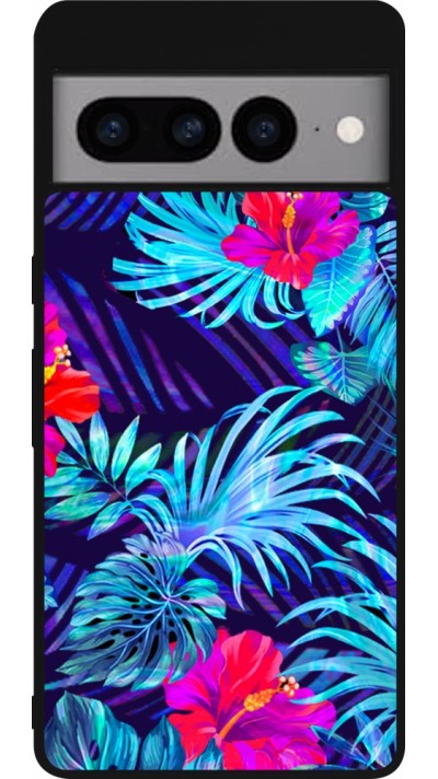 Google Pixel 7 Pro Case Hülle - Silikon schwarz Blue Forest