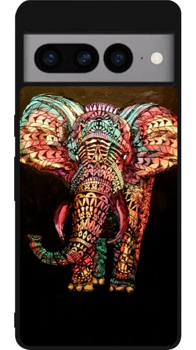 Google Pixel 7 Pro Case Hülle - Silikon schwarz Elephant 02