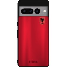 Google Pixel 7 Pro Case Hülle - Silikon schwarz Albanien personalisierbares Fussballtrikot