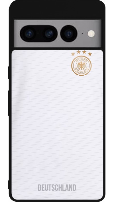 Google Pixel 7 Pro Case Hülle - Silikon schwarz Deutschland 2022 personalisierbares Fußballtrikot