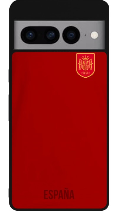 Google Pixel 7 Pro Case Hülle - Silikon schwarz Spanien 2022 personalisierbares Fußballtrikot