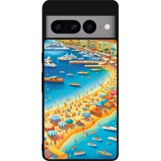 Google Pixel 7 Pro Case Hülle - Silikon schwarz French Riviera People