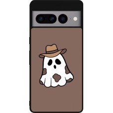 Google Pixel 7 Pro Case Hülle - Silikon schwarz Halloween 2024 cowboy ghost