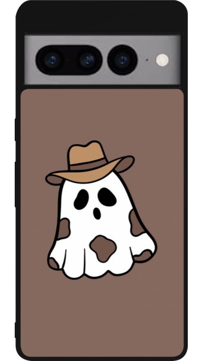 Google Pixel 7 Pro Case Hülle - Silikon schwarz Halloween 2024 cowboy ghost