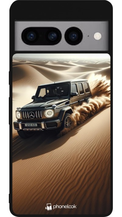 Google Pixel 7 Pro Case Hülle - Silikon schwarz Mercedes G Drift Wueste