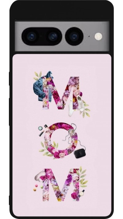 Google Pixel 7 Pro Case Hülle - Silikon schwarz Mom 2024 girly mom