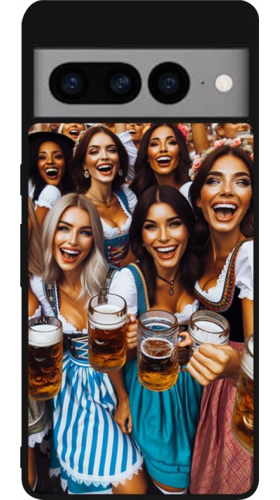 Coque Google Pixel 7 Pro - Silicone rigide noir Oktoberfest Frauen