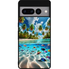 Google Pixel 7 Pro Case Hülle - Silikon schwarz Strandparadies