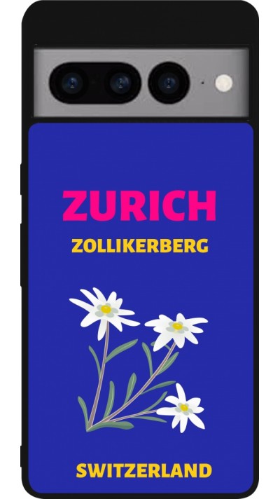 Coque Google Pixel 7 Pro - Silicone rigide noir Pop Summer Destination Zurich