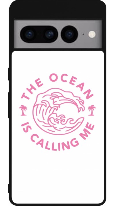 Google Pixel 7 Pro Case Hülle - Silikon schwarz The Ocean is calling me