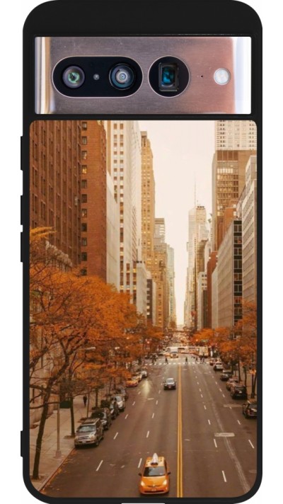 Google Pixel 8 Case Hülle - Silikon schwarz Autumn 2024 New York city