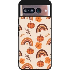 Google Pixel 8 Case Hülle - Silikon schwarz Autumn 2024 rainbow