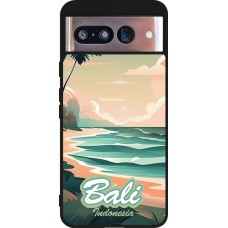 Google Pixel 8 Case Hülle - Silikon schwarz Bali Landscape