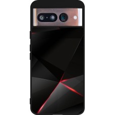 Google Pixel 8 Case Hülle - Silikon schwarz Black Red Lines