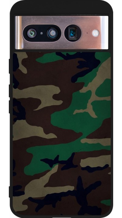 Google Pixel 8 Case Hülle - Silikon schwarz Camouflage 3