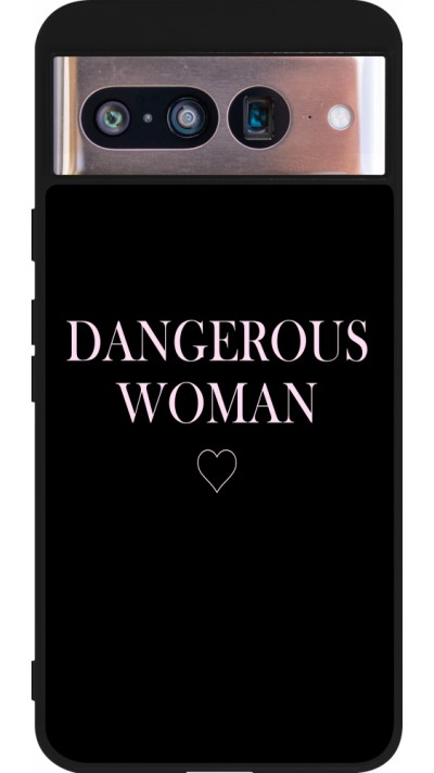 Google Pixel 8 Case Hülle - Silikon schwarz Dangerous woman