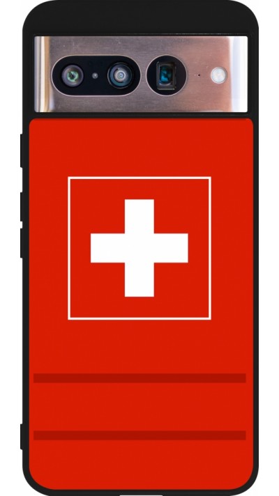 Google Pixel 8 Case Hülle - Silikon schwarz Euro 2020 Switzerland