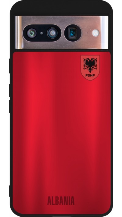 Google Pixel 8 Case Hülle - Silikon schwarz Albanien personalisierbares Fussballtrikot