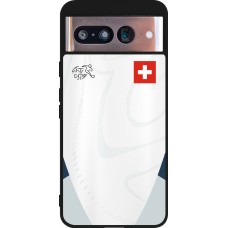 Google Pixel 8 Case Hülle - Silikon schwarz Schweiz Away personalisierbares Fussballtrikot