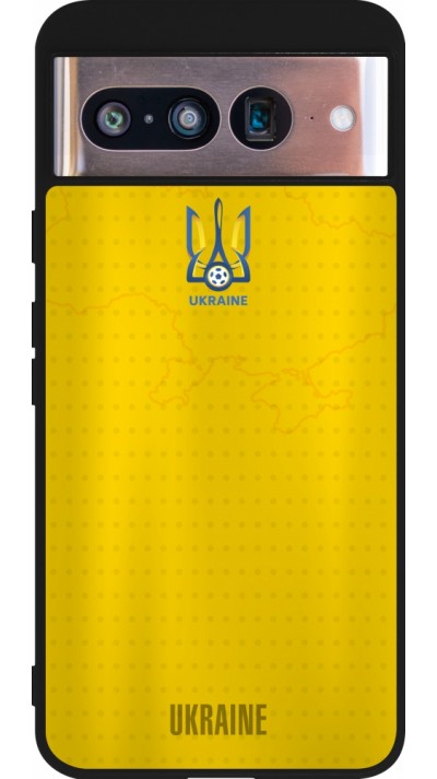 Google Pixel 8 Case Hülle - Silikon schwarz Fussballtrikot Ukraine