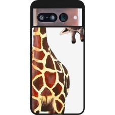 Google Pixel 8 Case Hülle - Silikon schwarz Giraffe Fit