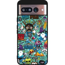 Google Pixel 8 Case Hülle - Silikon schwarz Mixed Cartoons Turquoise