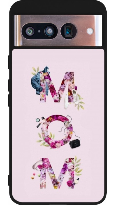 Google Pixel 8 Case Hülle - Silikon schwarz Mom 2024 girly mom