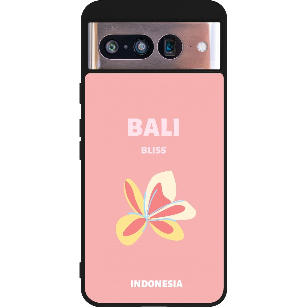 Google Pixel 8 Case Hülle - Silikon schwarz Pop Summer Destination Bali