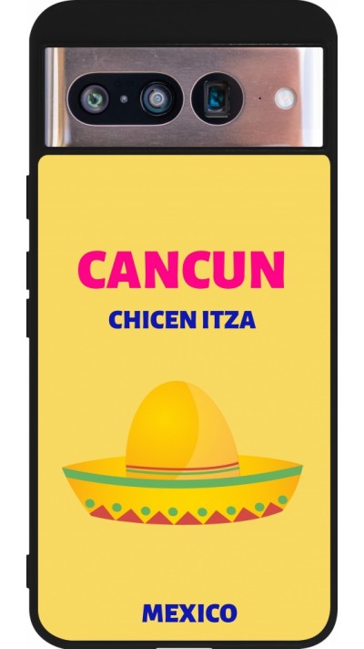 Google Pixel 8 Case Hülle - Silikon schwarz Pop Summer Destination Cancun