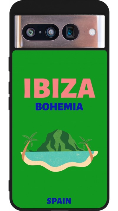 Google Pixel 8 Case Hülle - Silikon schwarz Pop Summer Destination Ibiza