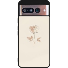 Google Pixel 8 Case Hülle - Silikon schwarz Rosa Sand Minimalistisch