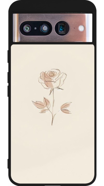 Google Pixel 8 Case Hülle - Silikon schwarz Rosa Sand Minimalistisch