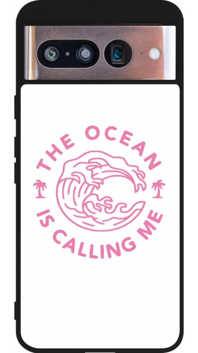 Google Pixel 8 Case Hülle - Silikon schwarz The Ocean is calling me